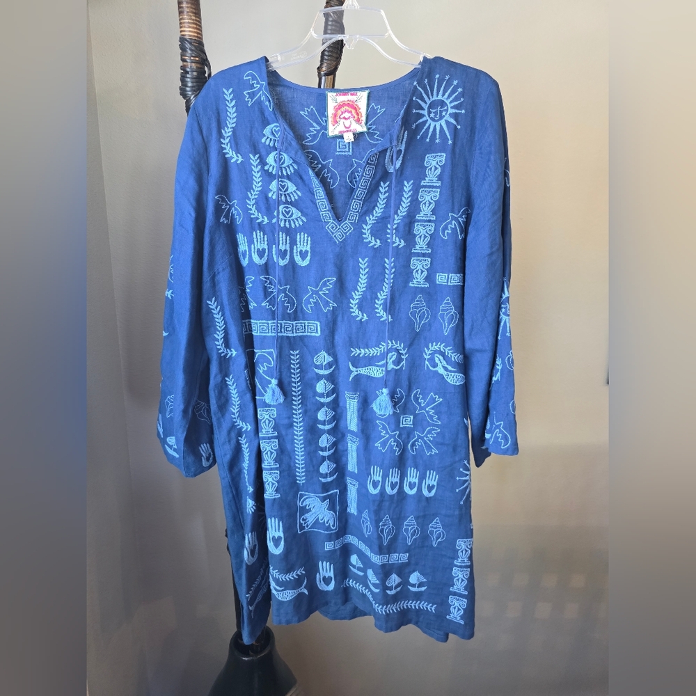 Johnny Was Blue Midi Dress